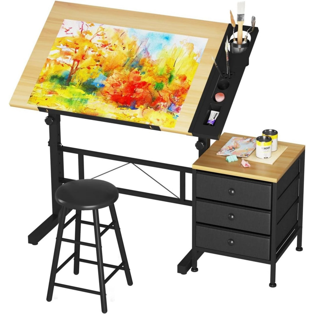 tavoli da disegno oro con ripiani per ufficio