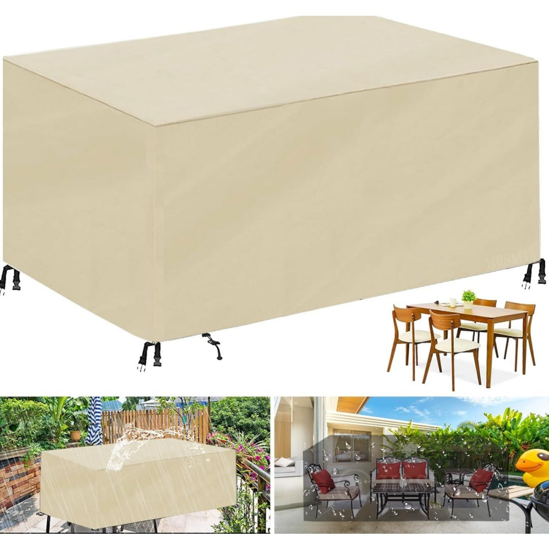 coperture per set arredo giardino beige doppio resistente