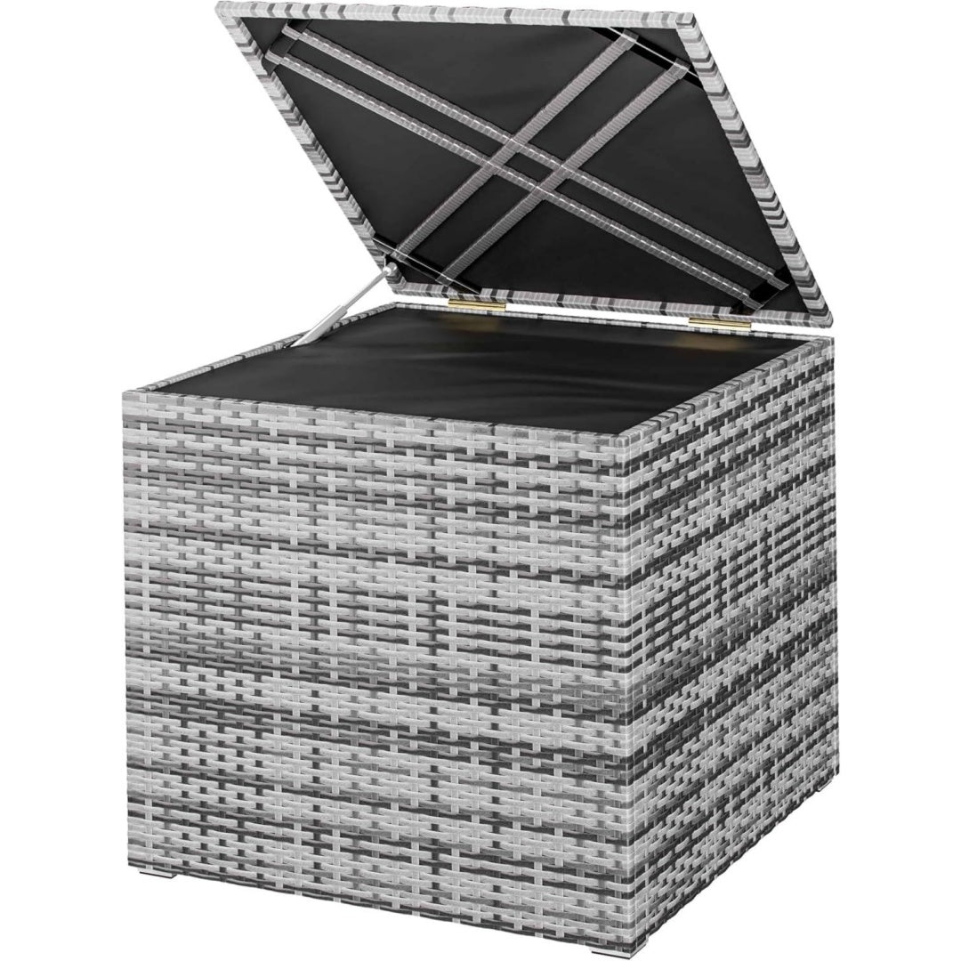 portacoperte grigio con cuscini impermeabile